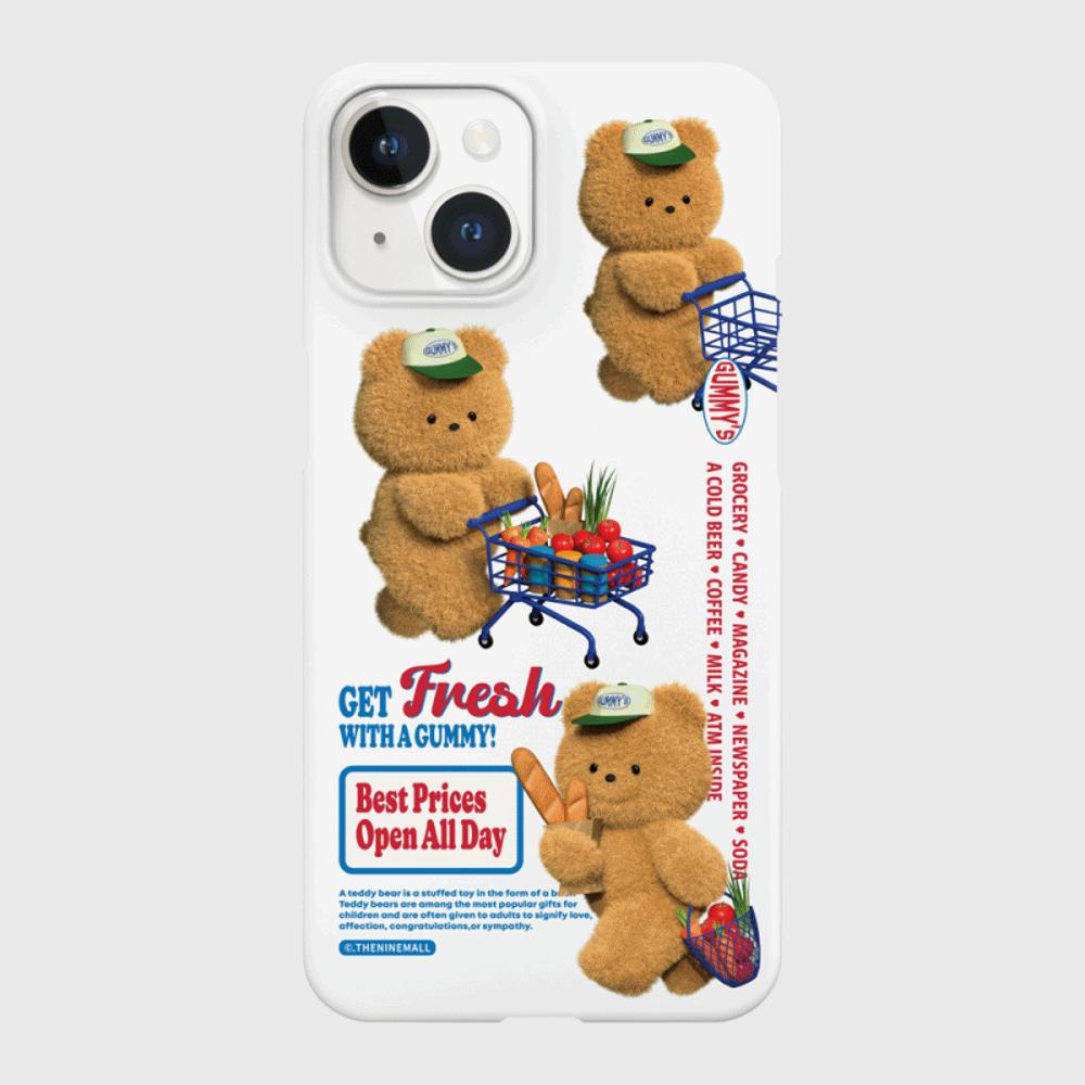 |THENINEMALL| Pattern Gummys Fresh Market Hard Phone Case (2 types)