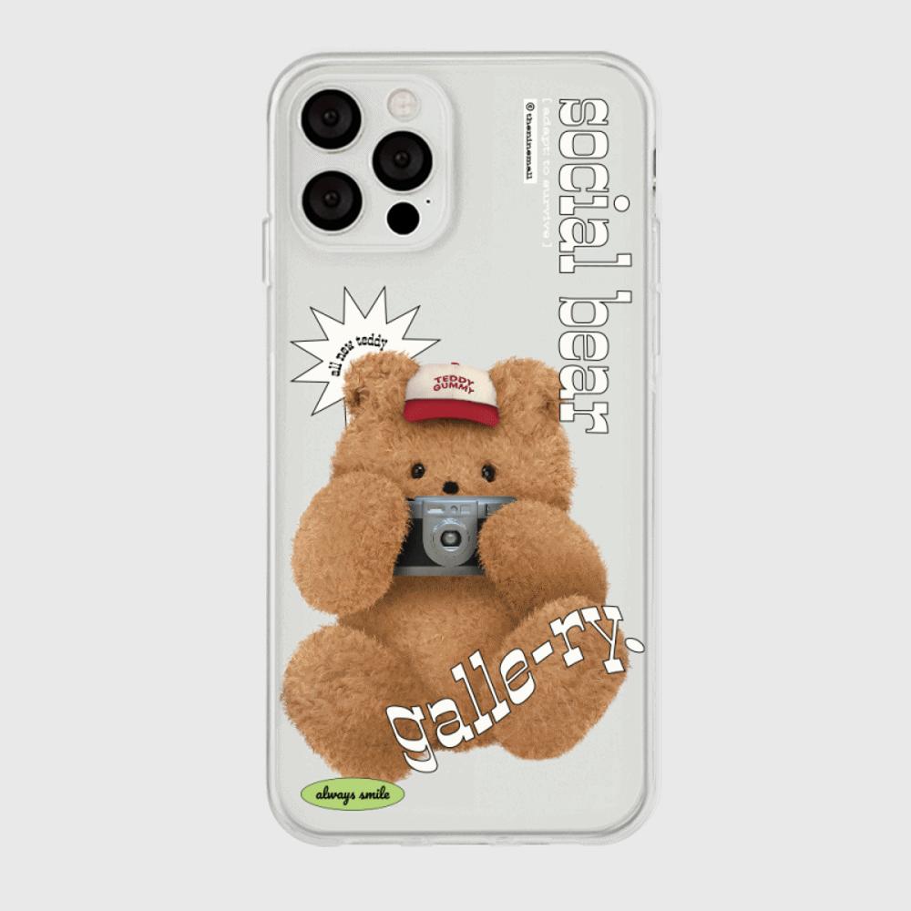 |THENINEMALL| 포토 테디 갤러리 Clear Phone Case (3 types)