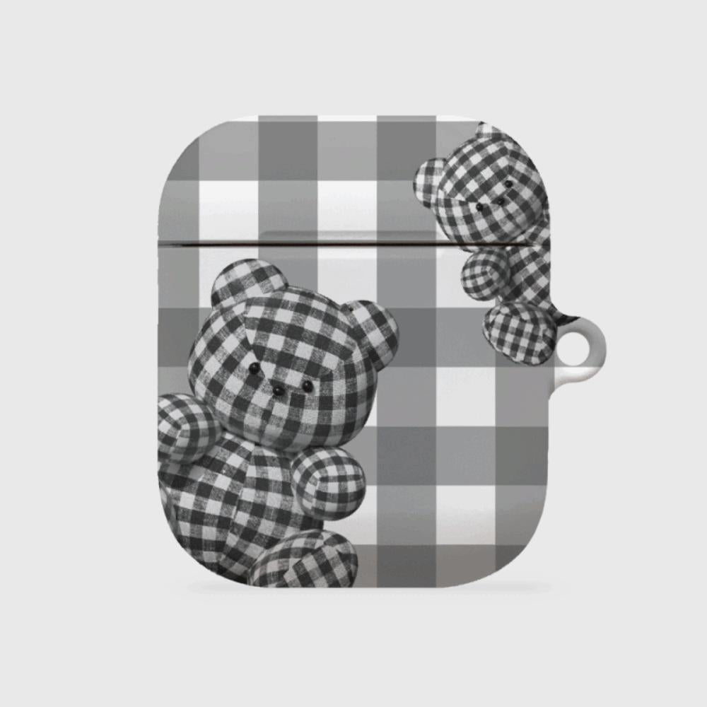 |THENINEMALL| Check Gingham Gummy AirPods Hard Case