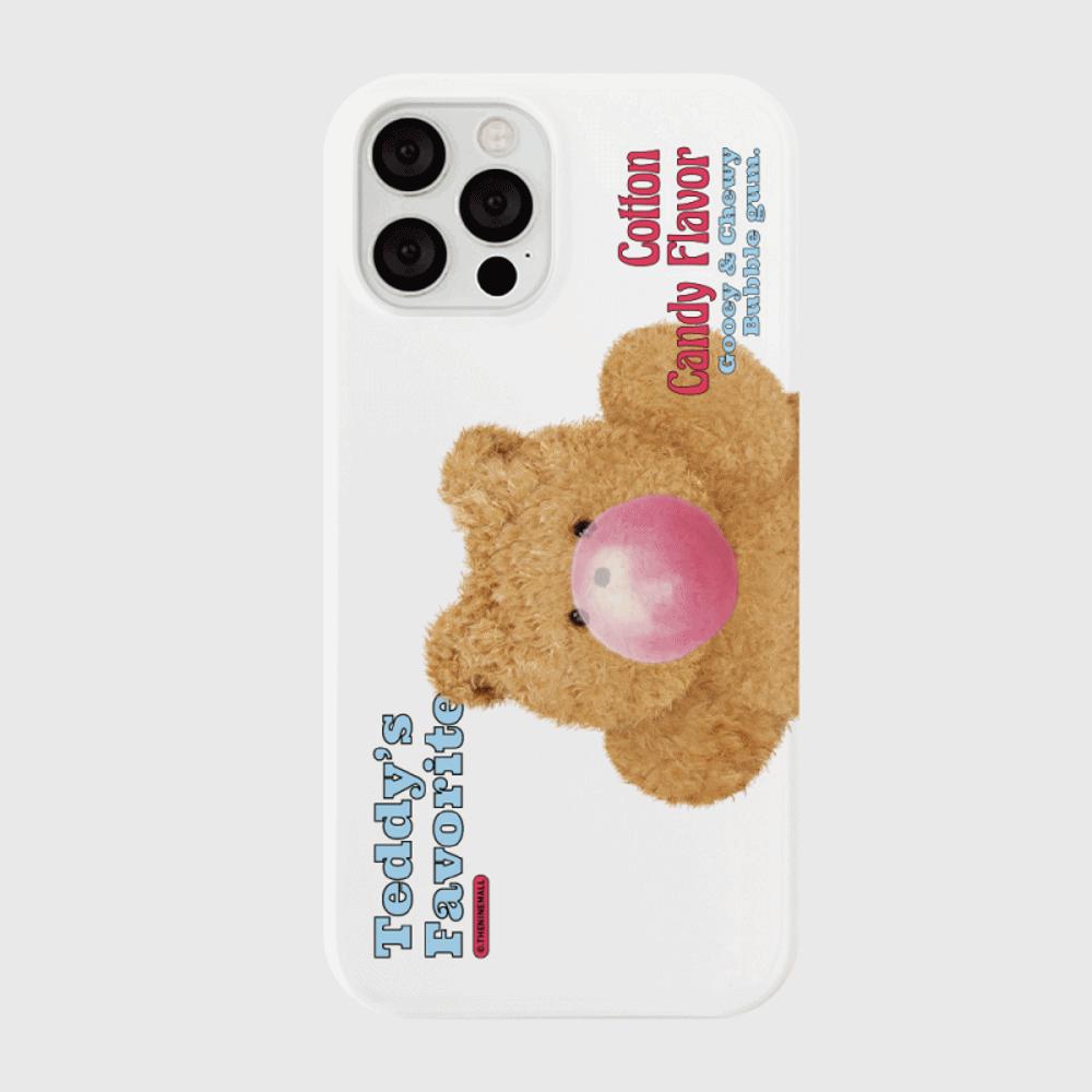 |THENINEMALL| Bubble Gum Teddy Gummy Hard Phone Case (2 types)