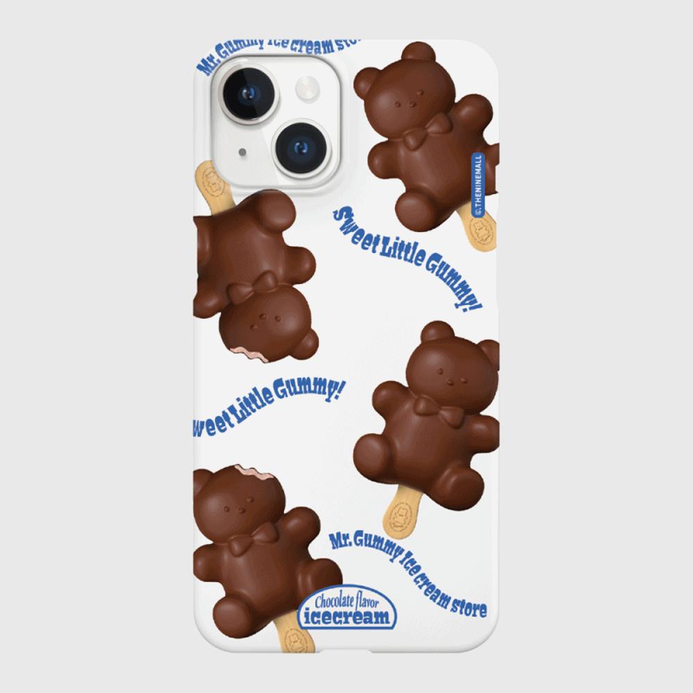 |THENINEMALL| Pattern Ice Cream Gummy Hard Phone Case (2 types)