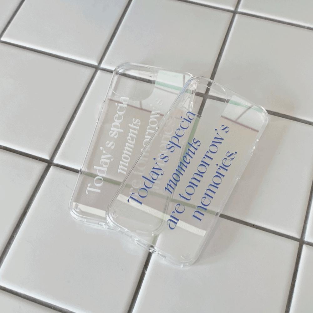 |Mademoment| 스페셜모먼트 레터링 디자인 Glossy Mirror Phone Case