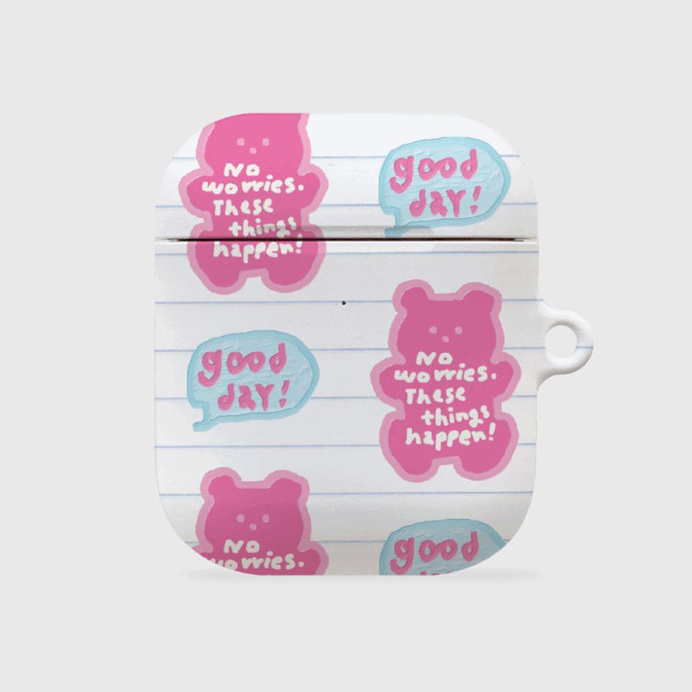 |THENINEMALL| Pattern Good Day Bear AirPods Hard Case