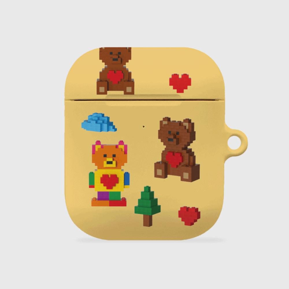 |THENINEMALL| Pattern Cube Gummy AirPods Hard Case