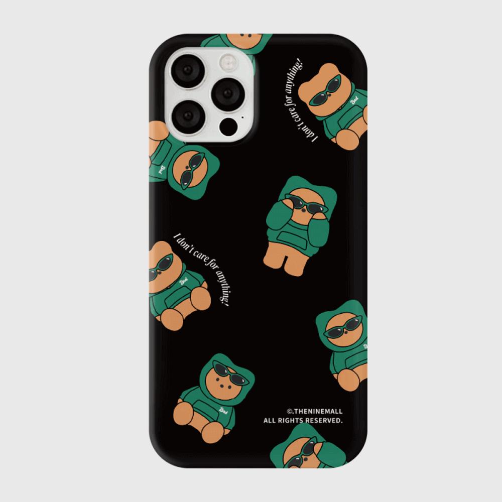 |THENINEMALL| Pattern Hoddie Gummy Hard Phone Case (2 types)