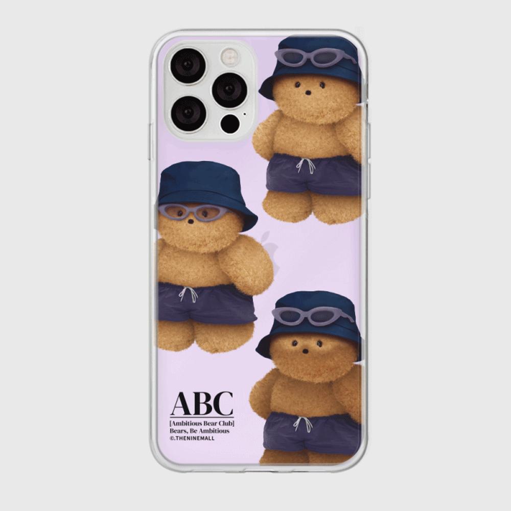 |THENINEMALL| 패턴 태닝 테디 Mirror Phone Case
