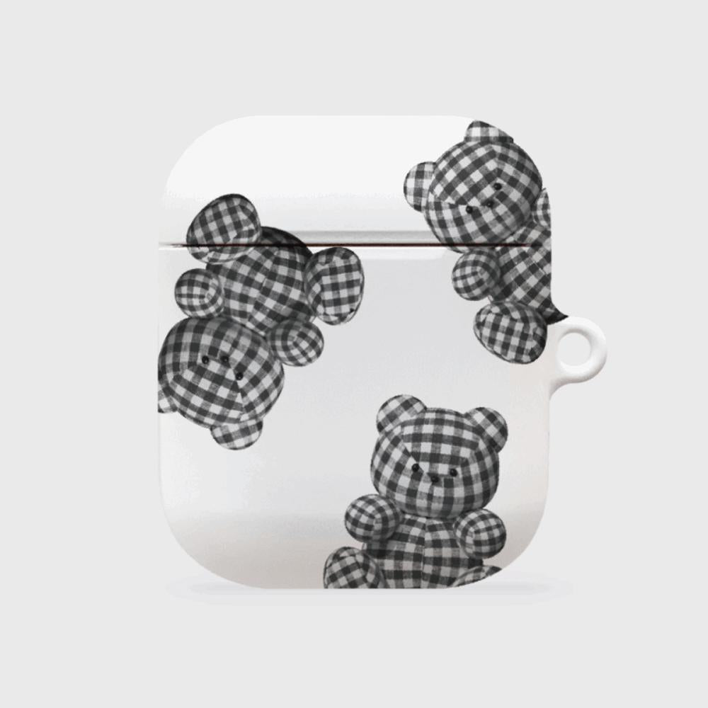 |THENINEMALL| Pattern Gingham Gummy AirPods Hard Case