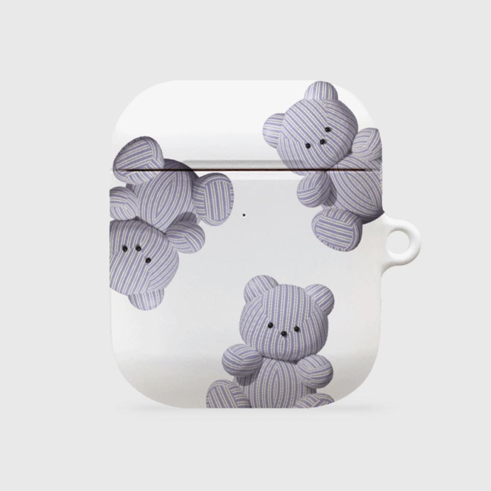 |THENINEMALL| Pattern Stripy Gummy AirPods Hard Case