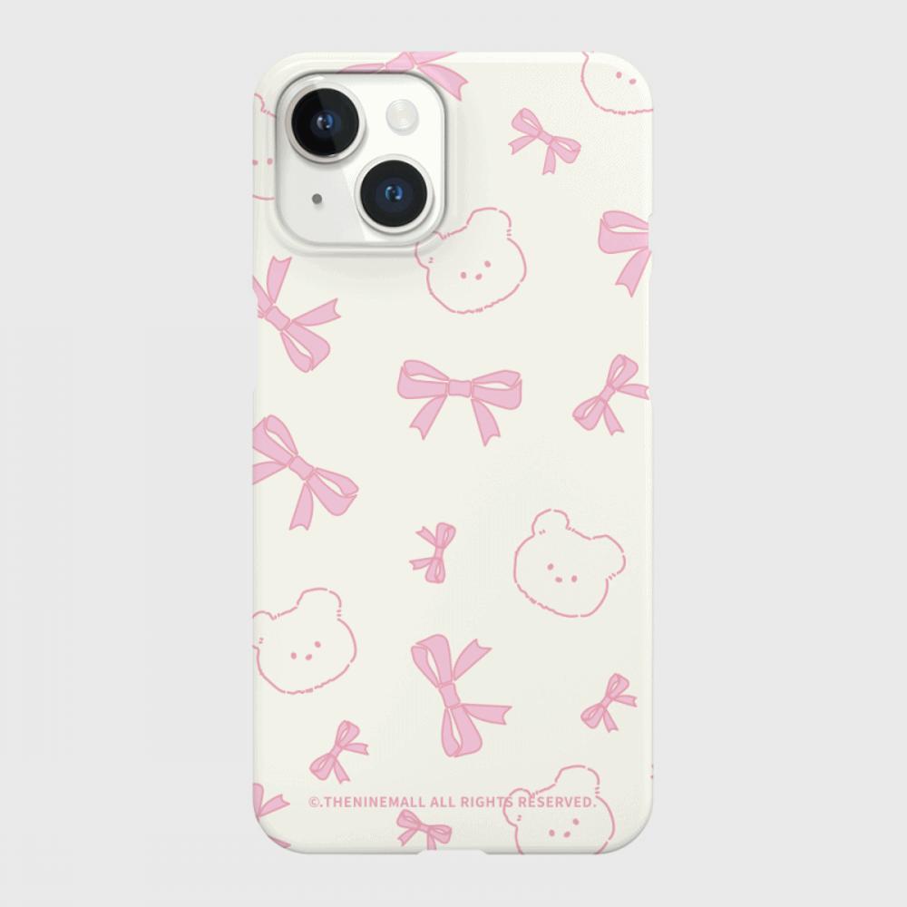 |THENINEMALL| Lovely Ribbon Pattern Hard Phone Case (2 types)