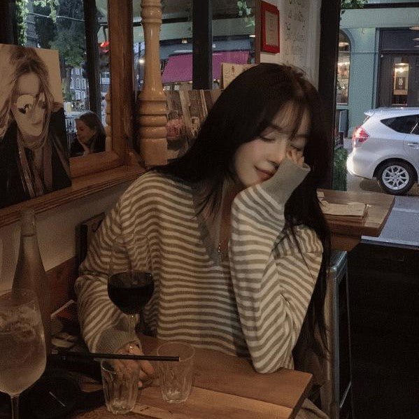 |SLOWAND| #SLOWMADE Mills Striped Sweatshirt Knit (2 Colors)