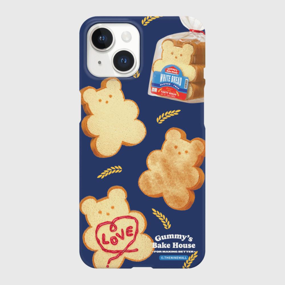 |THENINEMALL| Pattern Bread Gummy Hard Phone Case (2 types)