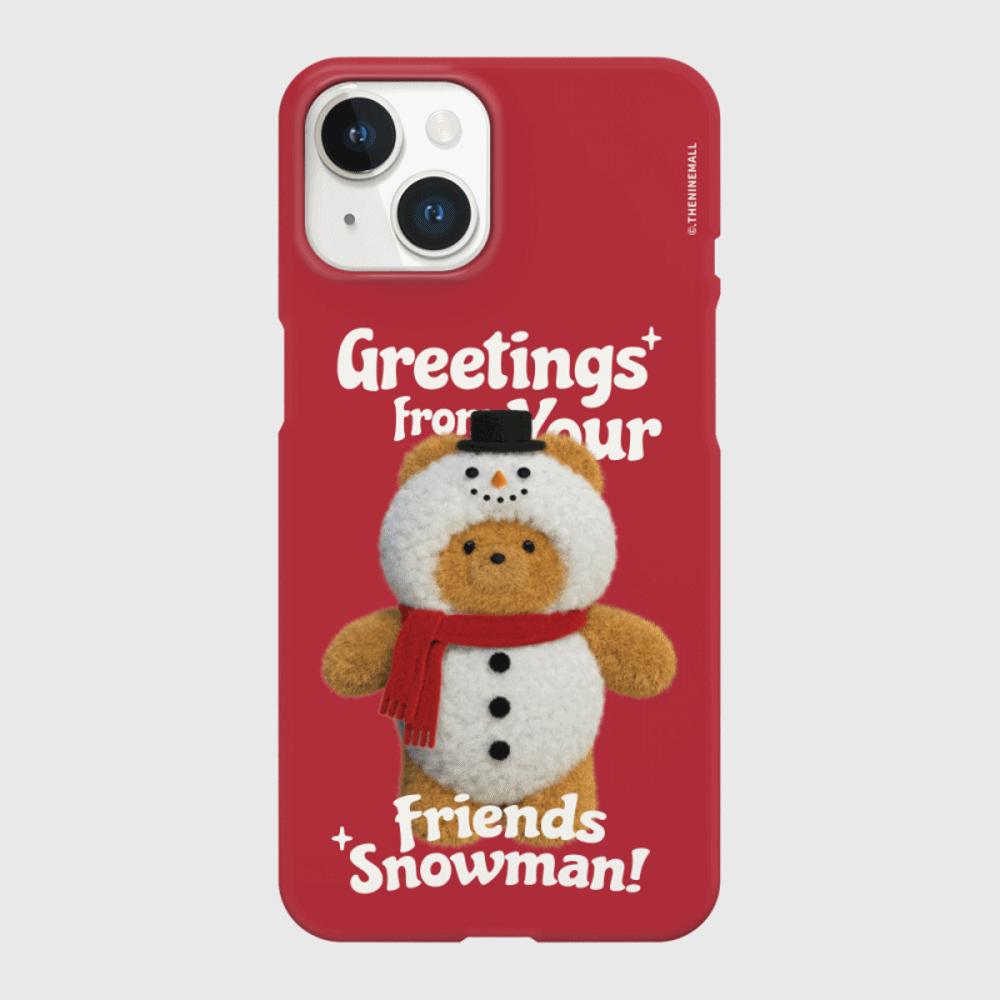 |THENINEMALL| Greetings Gummy Snowman Hard Phone Case (2 types)