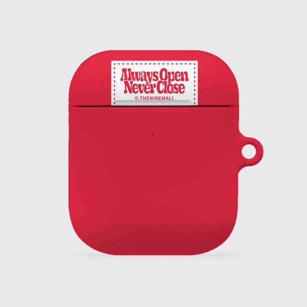 |THENINEMALL| Basic Color Label AirPods Hard Case