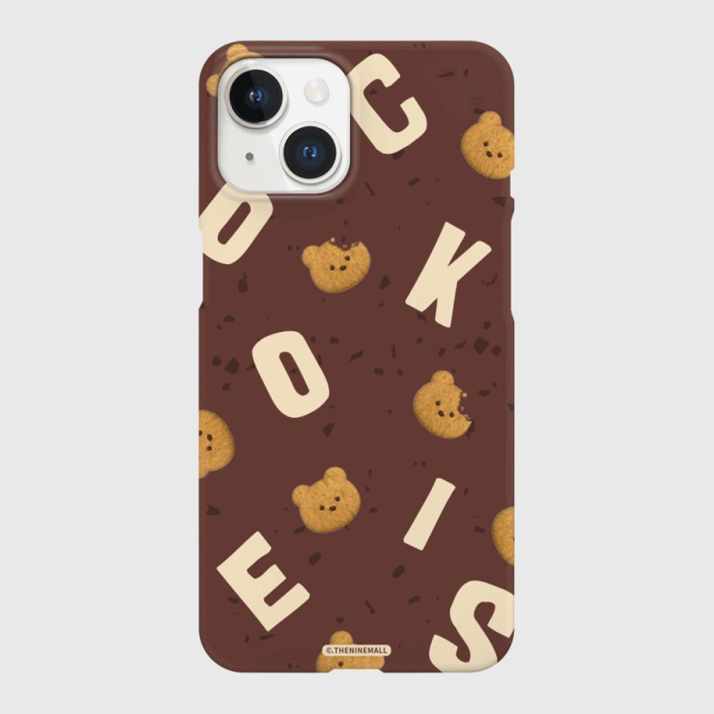 |THENINEMALL| Cookies Alphabet Pattern Hard Phone Case (2 types)