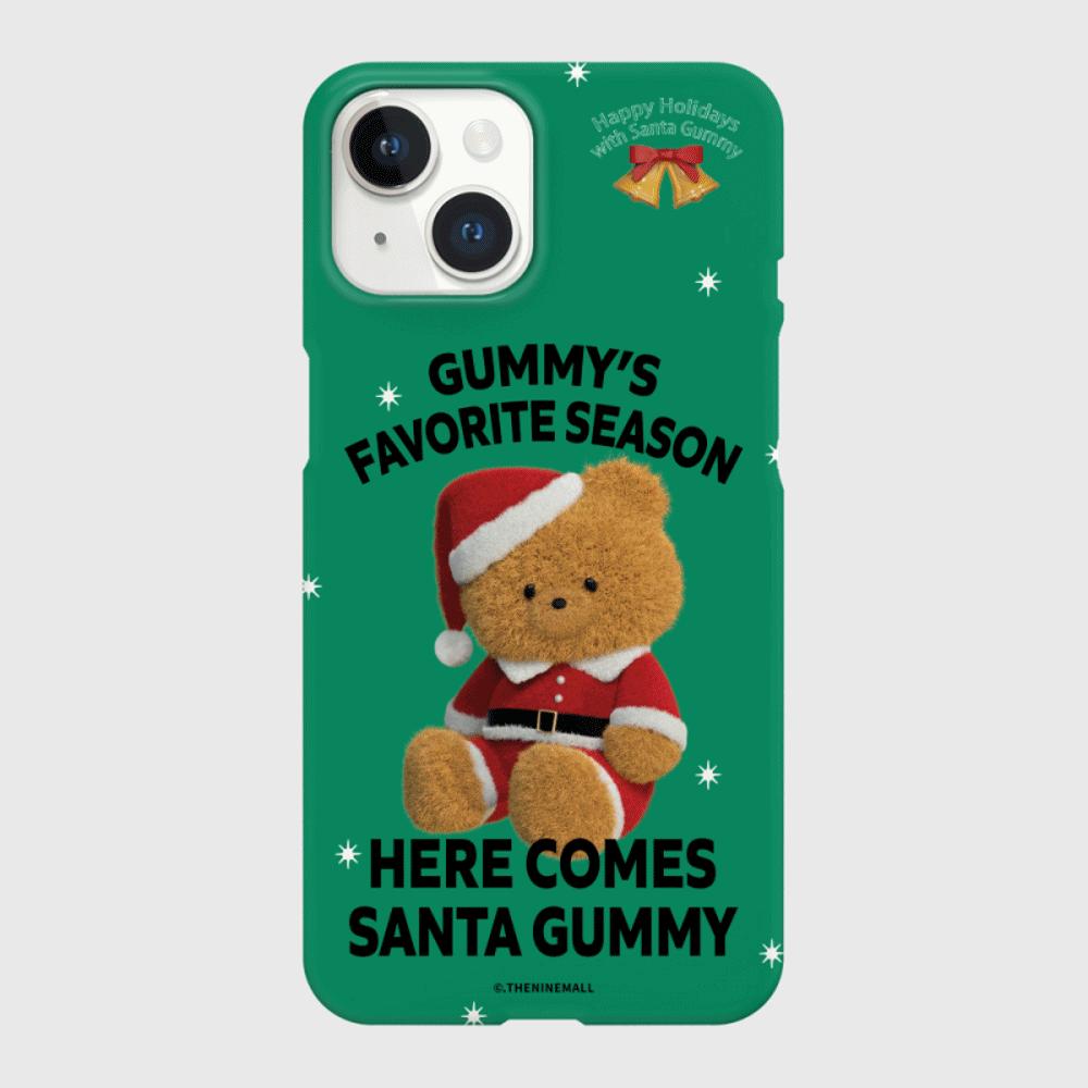|THENINEMALL| Here Comes Santa Gummy Hard Phone Case (2 types)