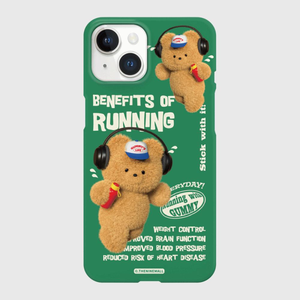 |THENINEMALL| Running Gummy Hard Phone Case (2 types)
