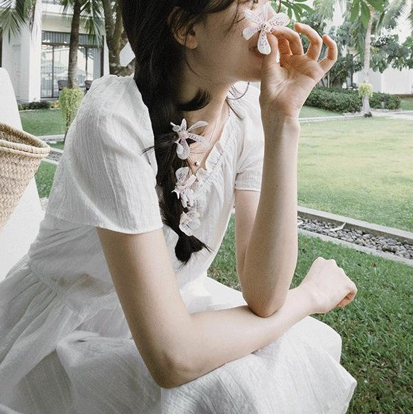 |SLOWAND| # SLOWMADE Heath Cotton Lace Dress (2 Colors)