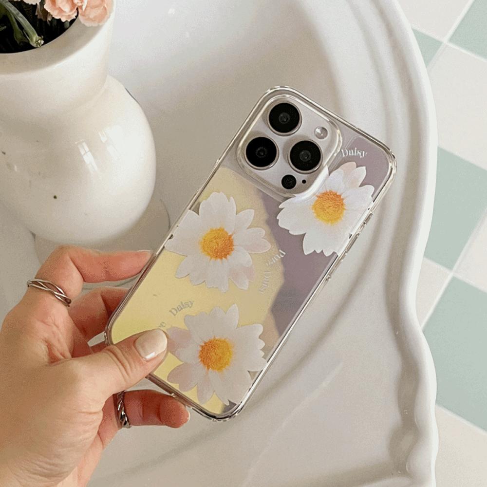 |Mademoment| Pure Daisy Design Glossy Mirror Phone