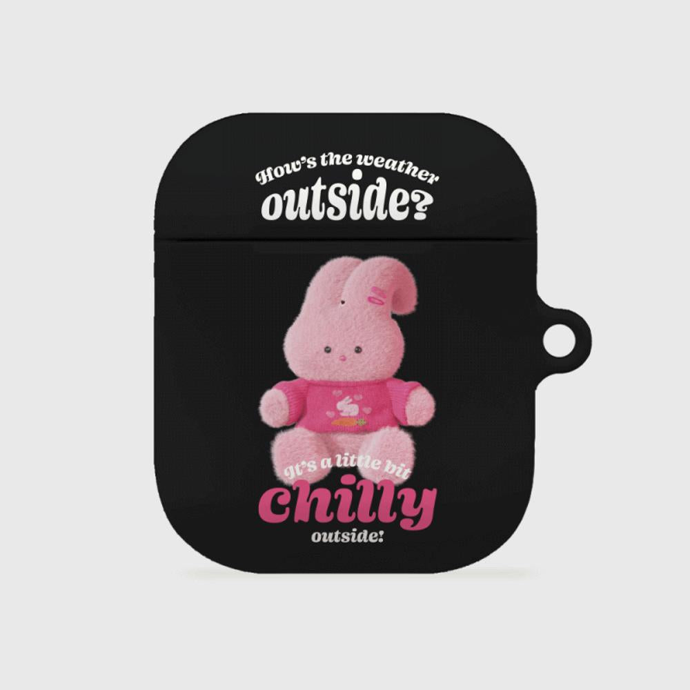 |THENINEMALL| Pink Knit Windy AirPods Hard Case