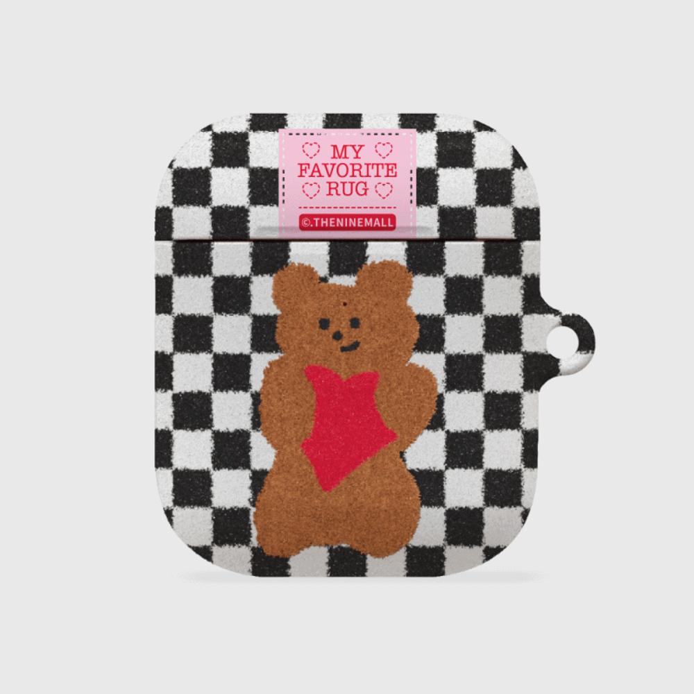 |THENINEMALL| Gummy Checkerboard Rug AirPods Hard Case