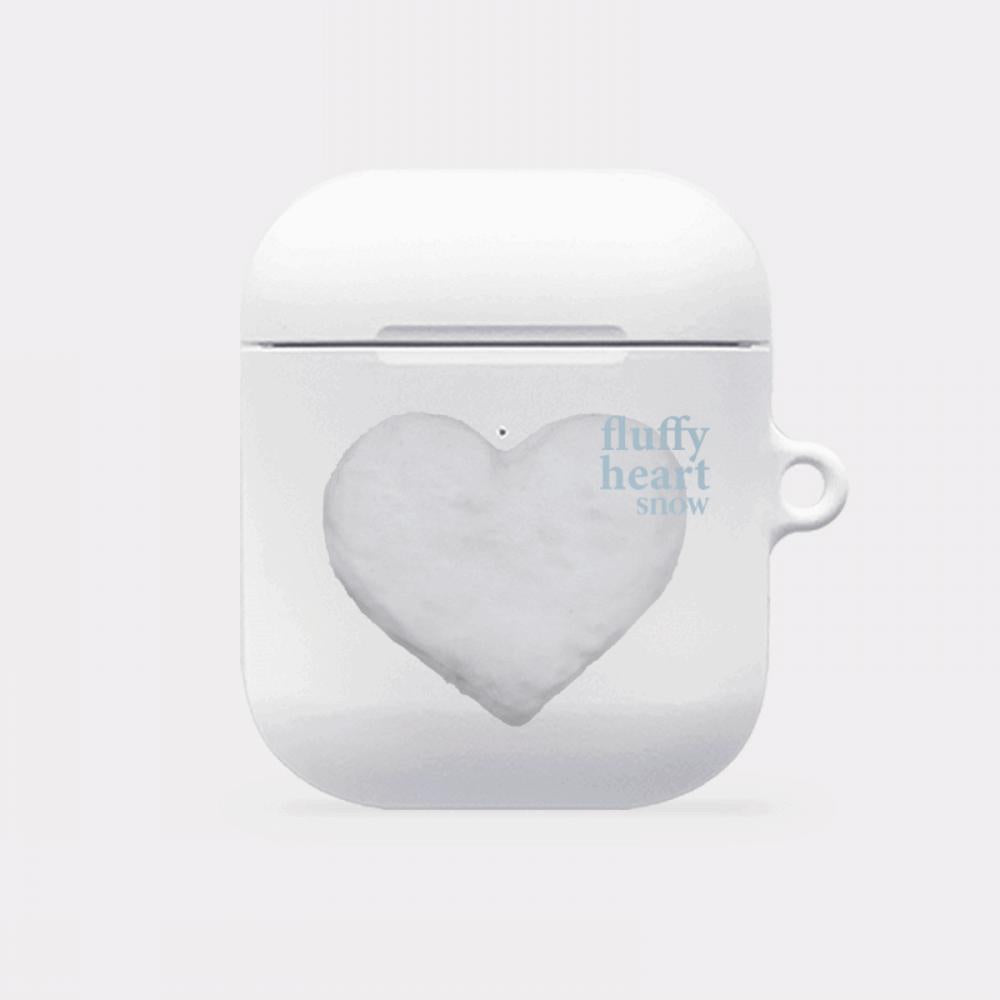 |Mademoment| Fluffy Heart Snow Design AirPods Case