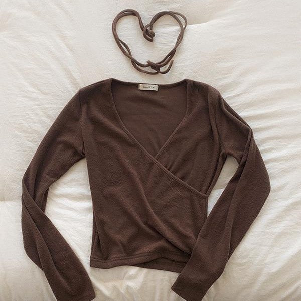 |SLOWAND| # SLOWMADE Soft Fit Flat Brushed Wrap T-Shirt (Strap Set) (4 Colours)