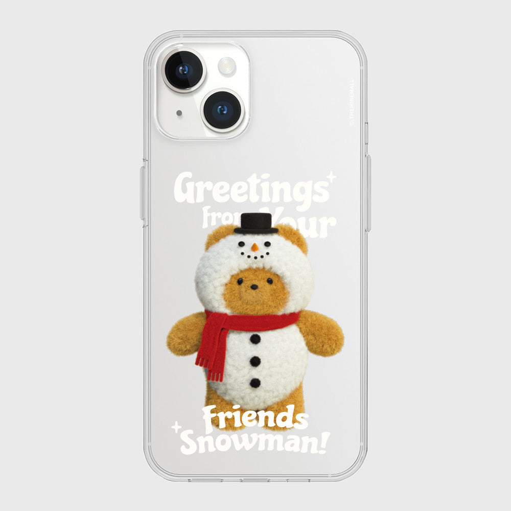 |THENINEMALL| Greetings Gummy Snowman Clear Phone Case (4 types)