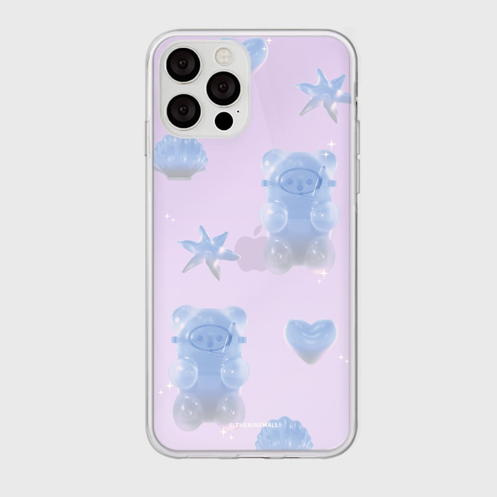 |THENINEMALL| 패턴 화이트 샌드 Mirror Phone Case
