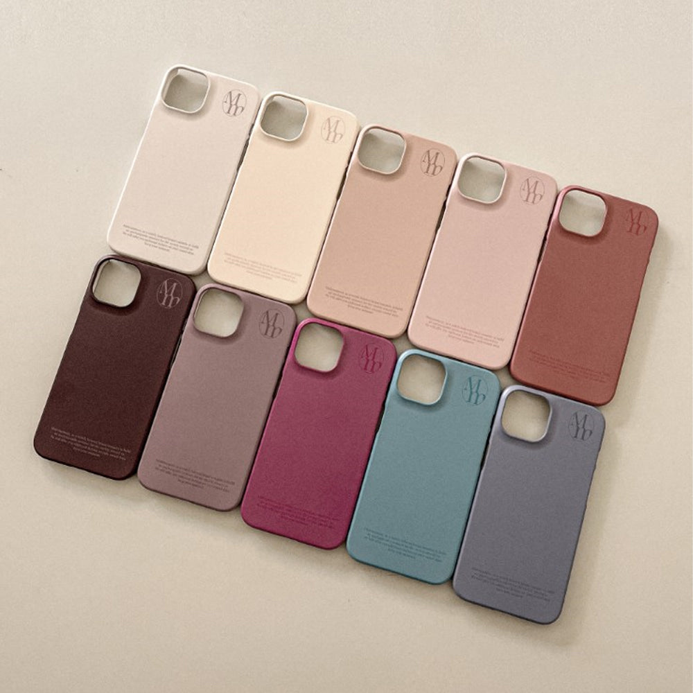 |Mademoment| Soft Cream Plain Design Phone Case