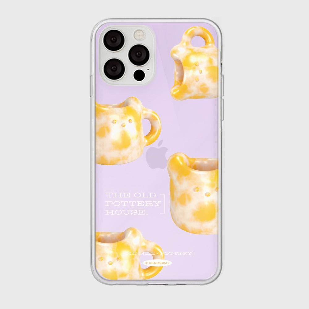 |THENINEMALL| 패턴 오렌지 포터리 Mirror Phone Case