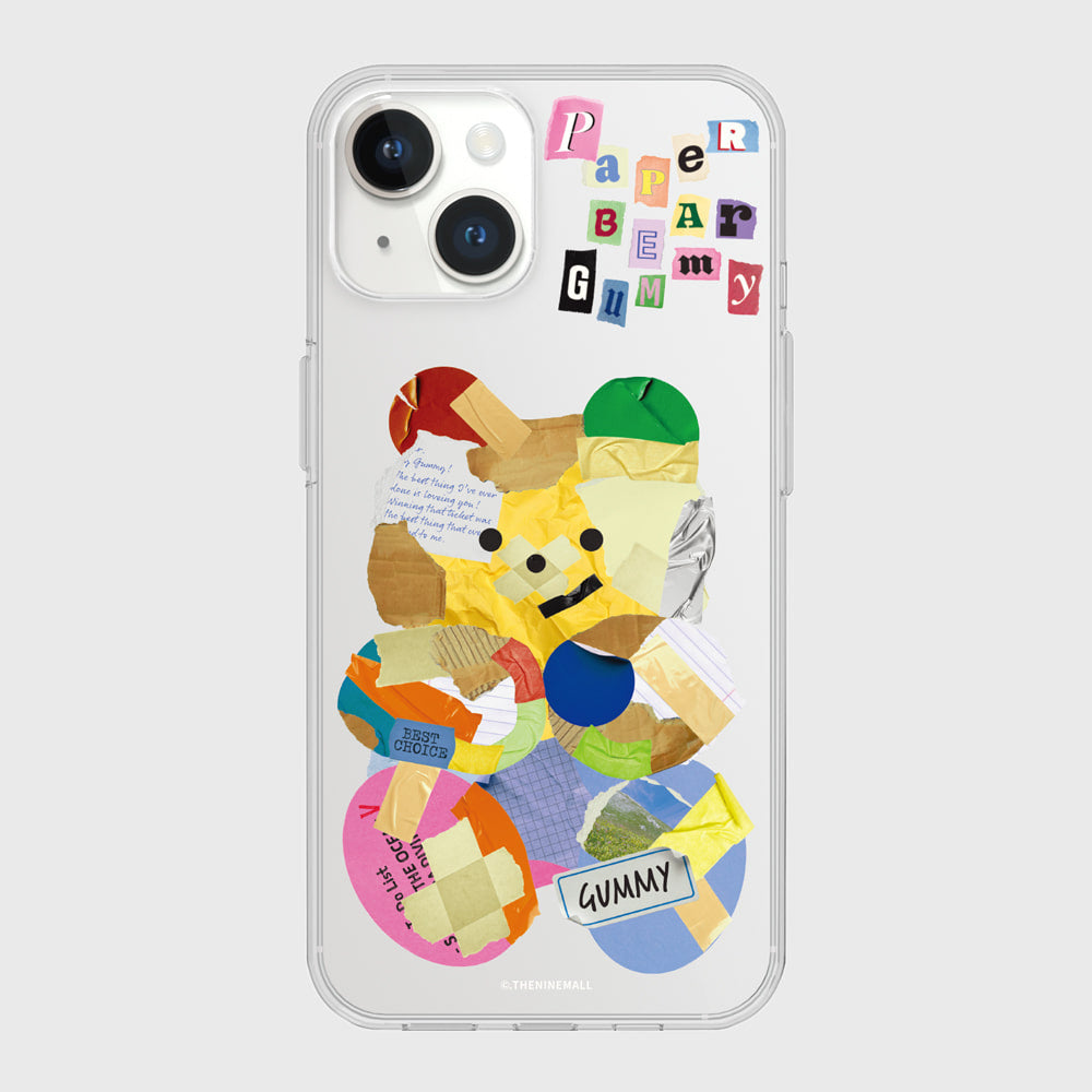 |THENINEMALL| Paper Gummy Clear Phone Case (3 types)
