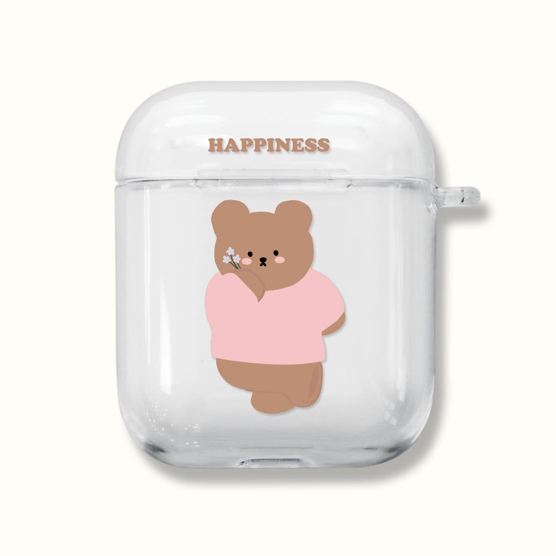 |MOMO CASE| 486 꽃받베어 Clear Airpods Case