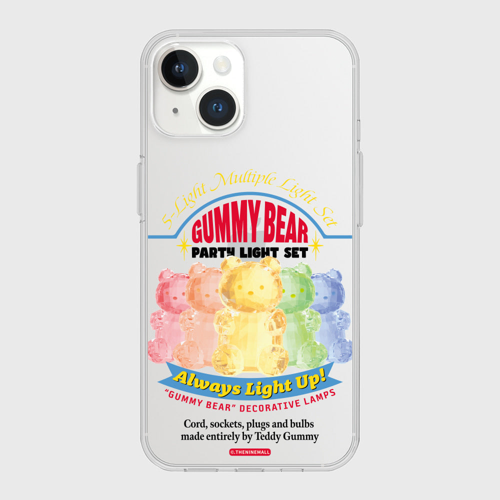 |THENINEMALL| Gummy Light Set Clear Phone Case (3 types)