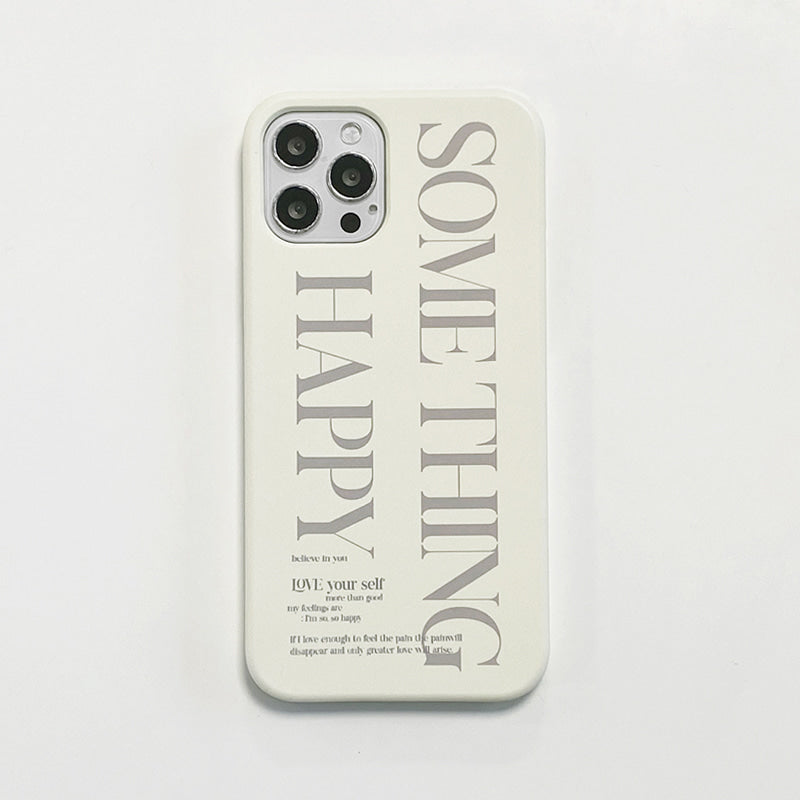 |MOMO CASE| 514 썸띵HAPPY(크림) Phone Case