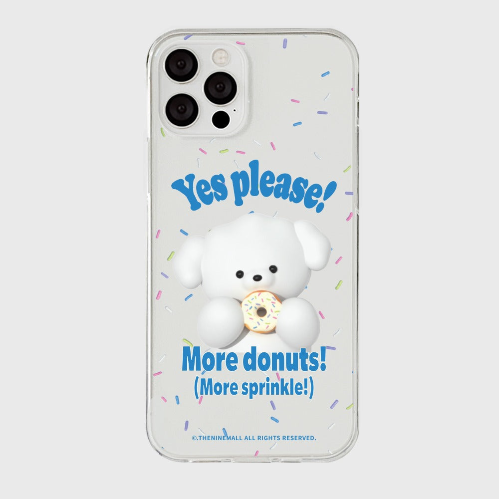 |THENINEMALL| More Donuts Ppokku Clear Phone Case (3 types)