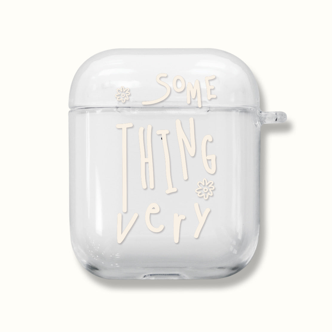 |MOMO CASE| 510 SOMETHING (크림) Clear Airpods Case