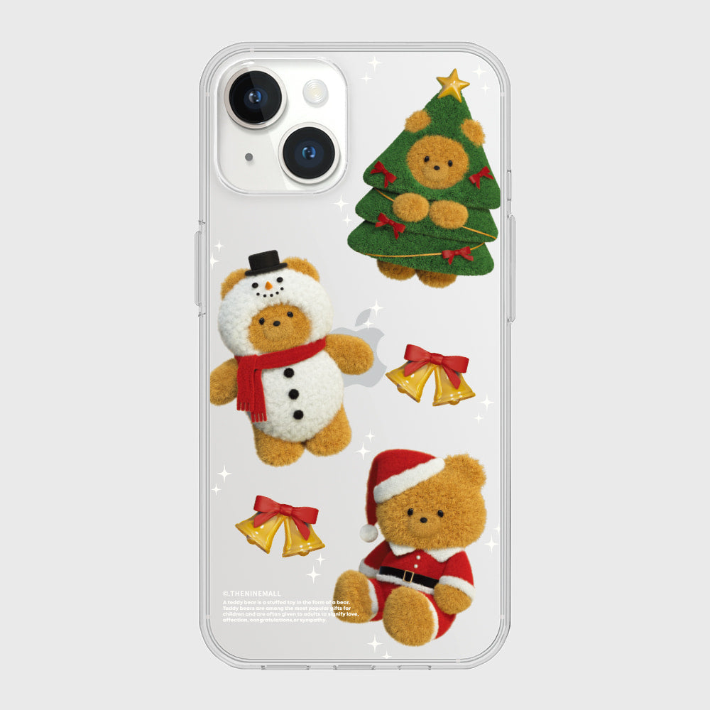 |THENINEMALL| Pattern Happy Holiday Gummy Clear Phone Case (3 types)