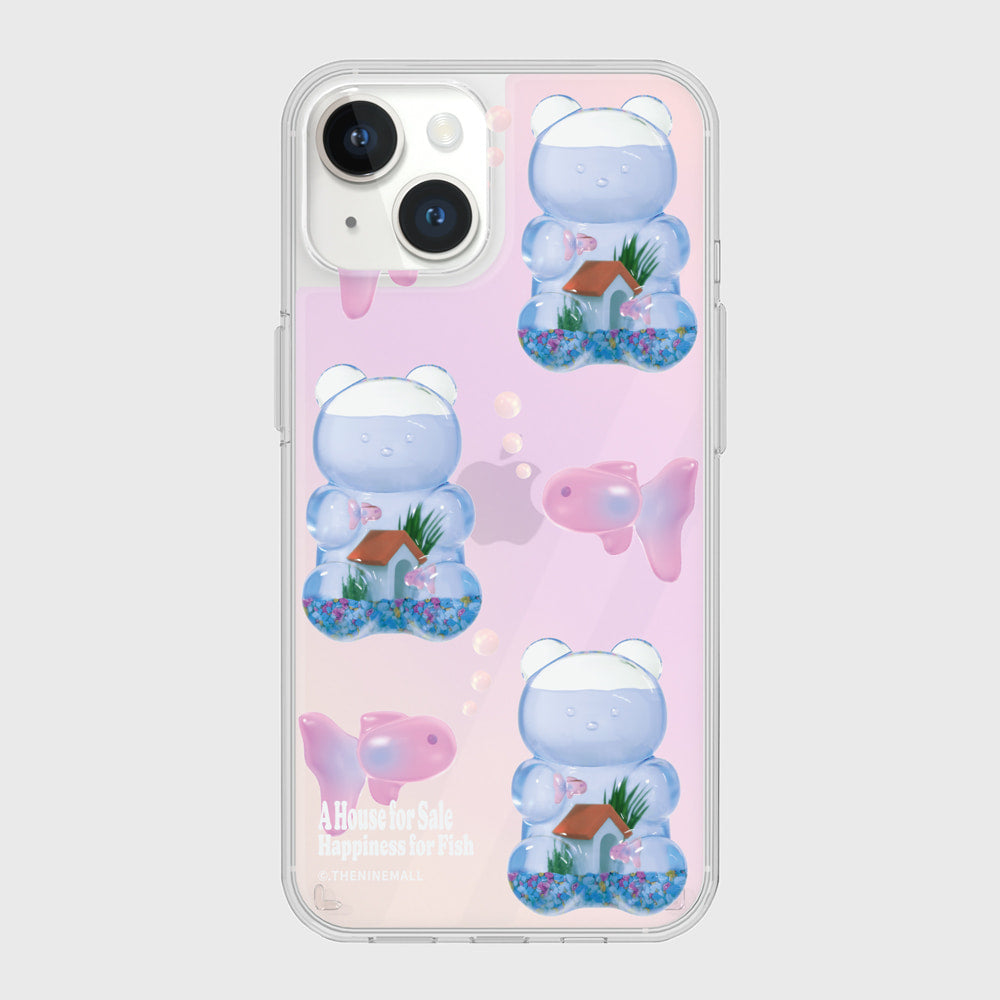 |THENINEMALL| Pattern Gummy Fish House Mirror Phone Case