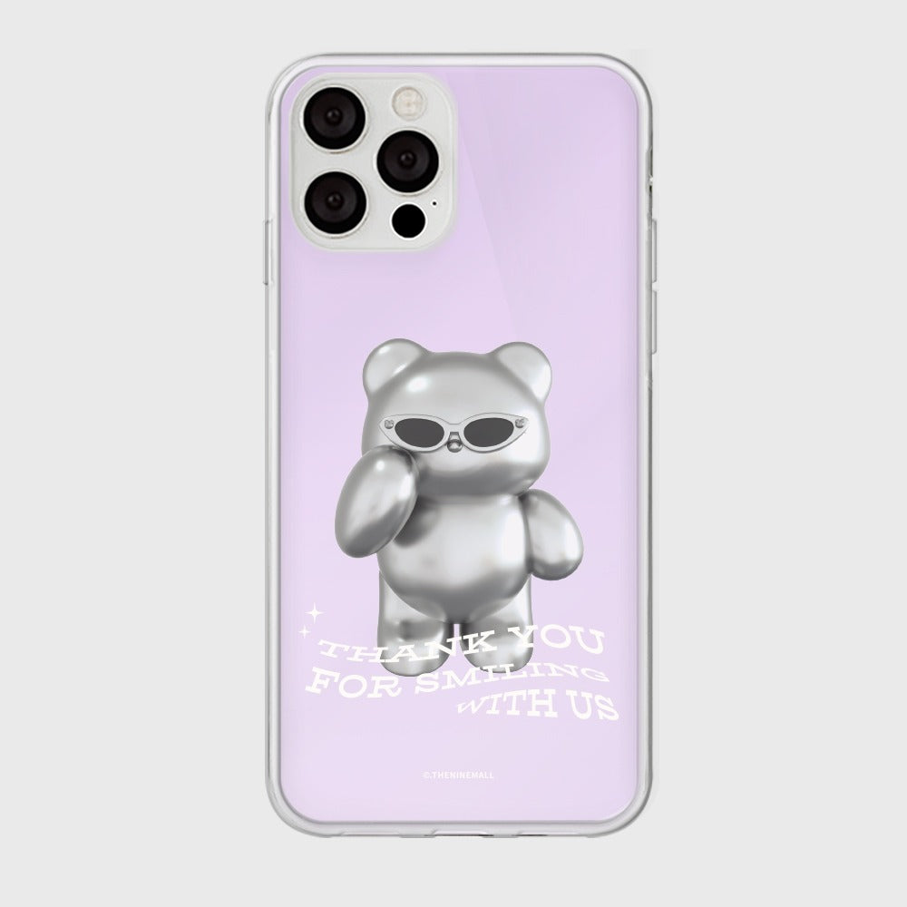 |THENINEMALL| 실버 구미 Mirror Phone Case