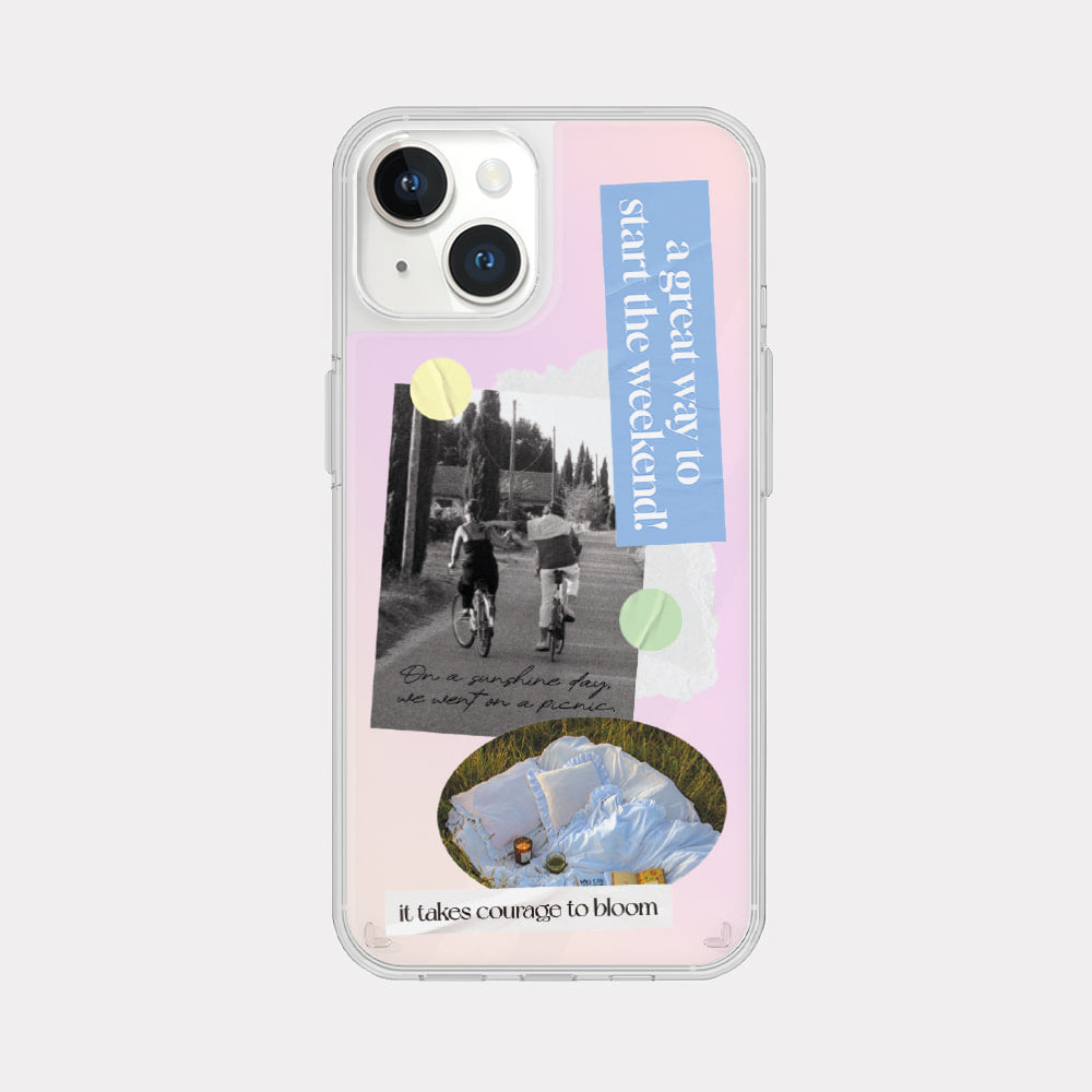 |Mademoment| Spring Moments Sticker Design Glossy Mirror Phone