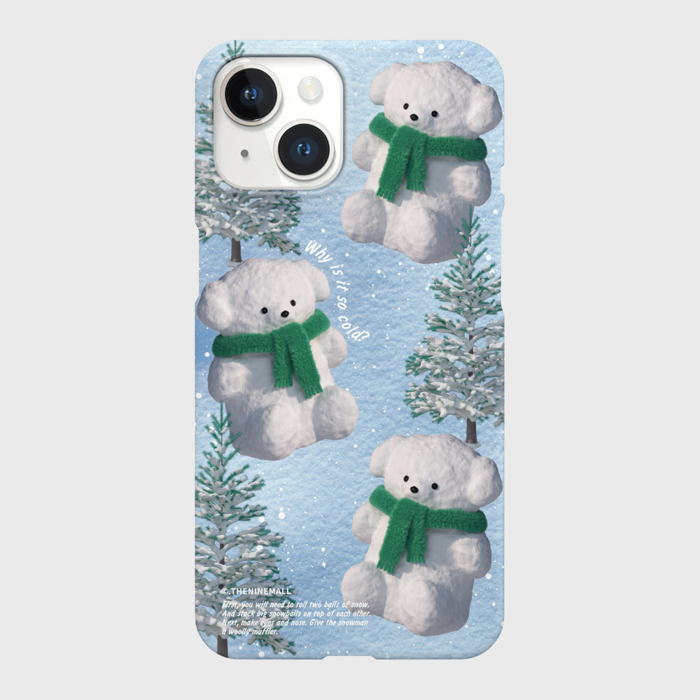 |THENINEMALL| Pattern Puppy Snowman Hard Phone Case (2 types)