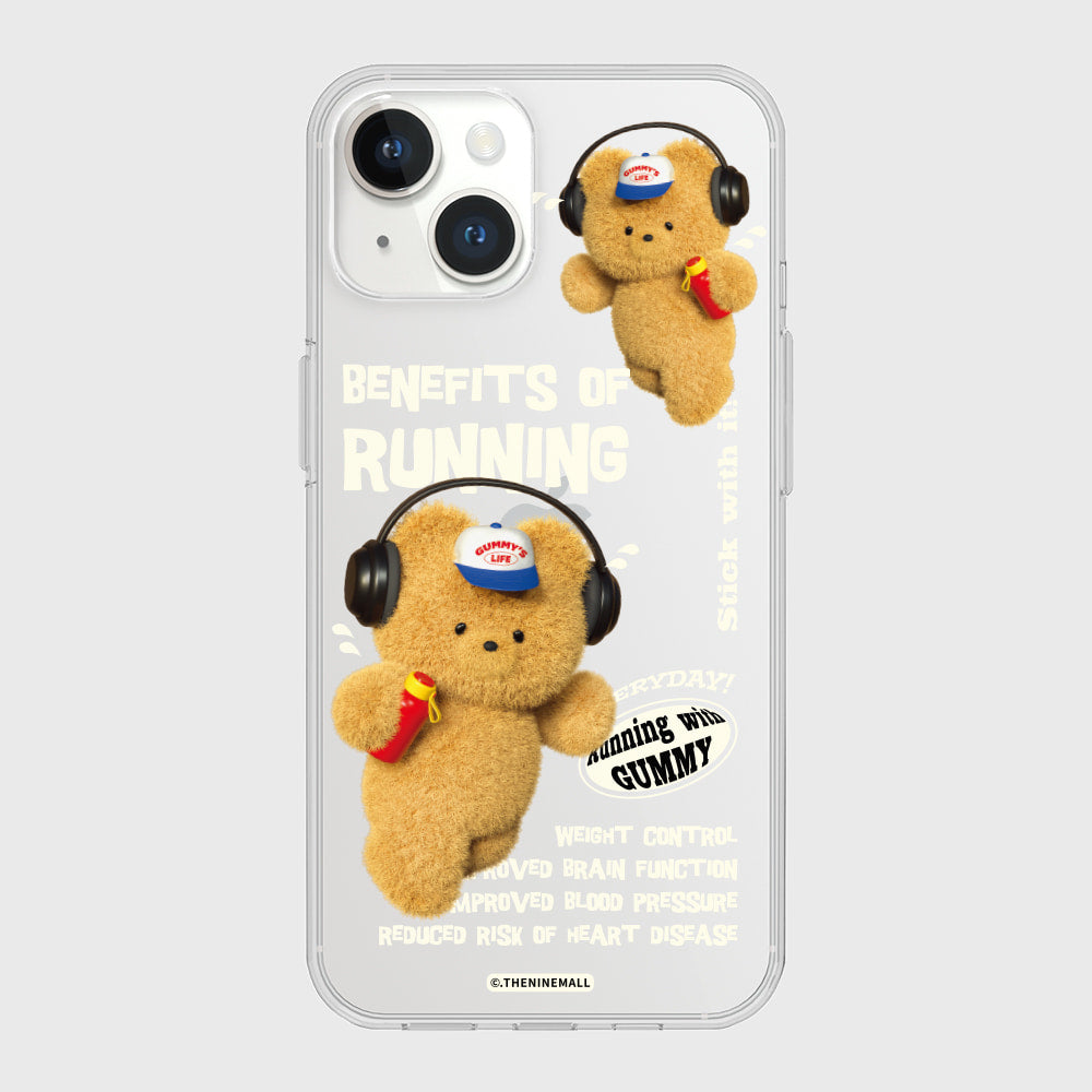 |THENINEMALL| Running Gummy Clear Phone Case (3 types)