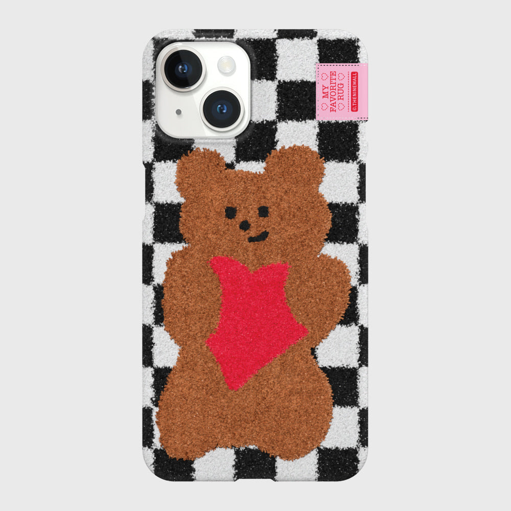 |THENINEMALL| Gummy Checkerboard Rug Hard Phone Case (2 types)