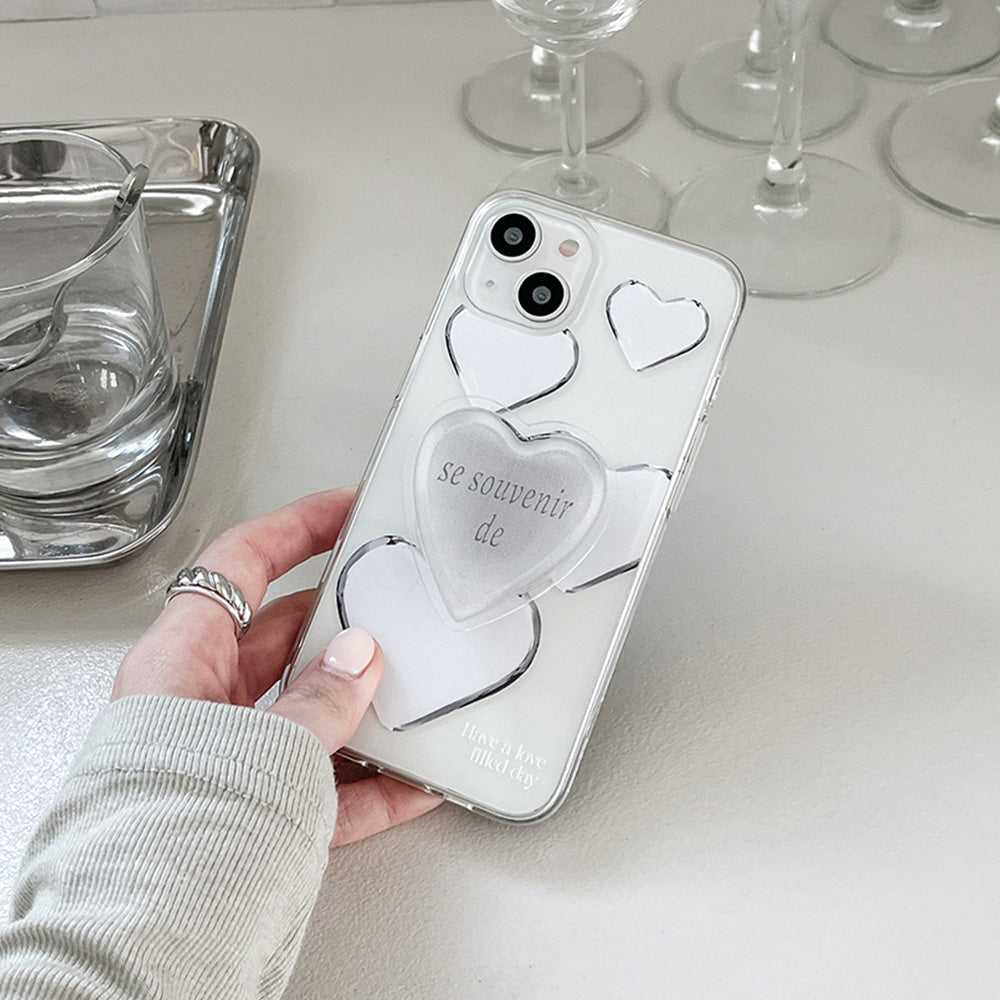 |Mademoment| Love Filled Day Design Clear Phone Case (3 Types)