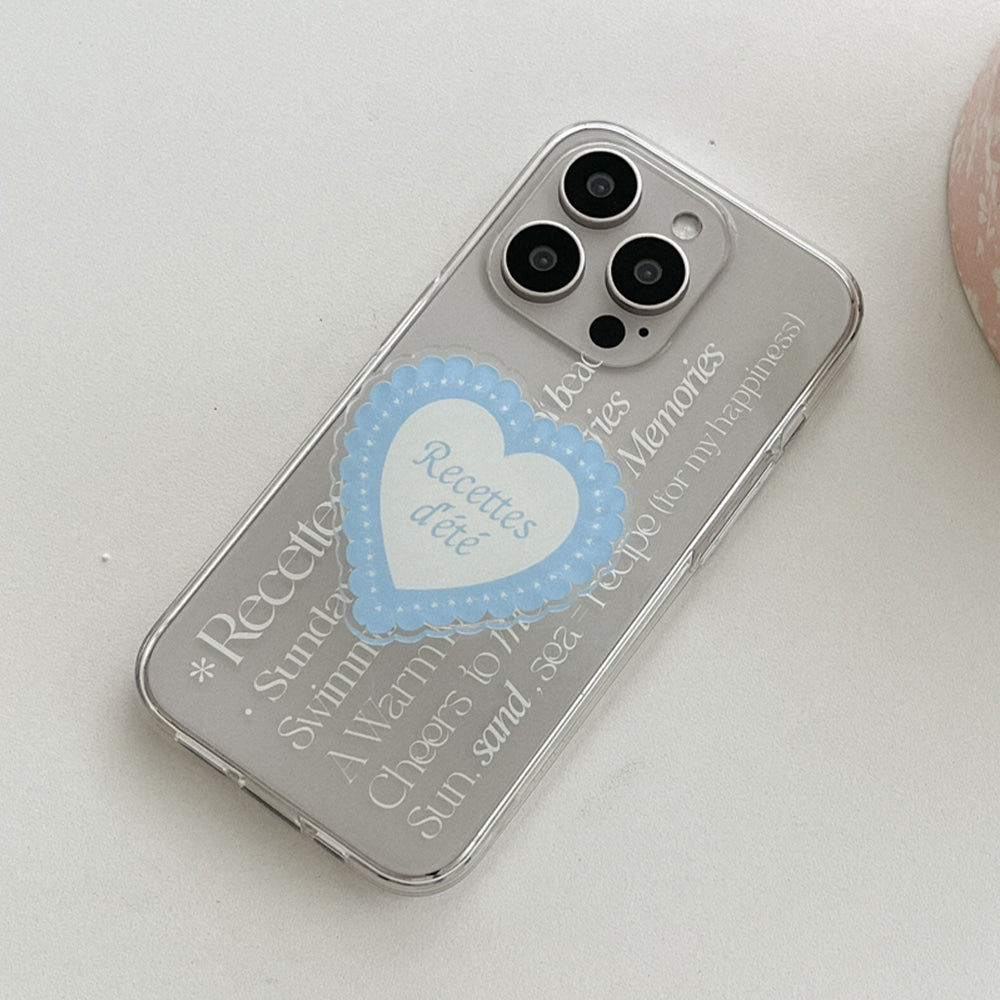 |Mademoment| Summer Recipe Design Clear Phone Case (3 Types)