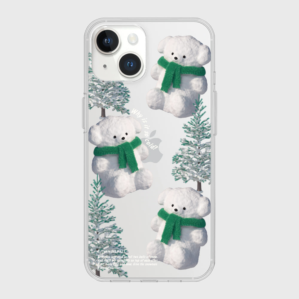 |THENINEMALL| Pattern Puppy Snowman Clear Phone Case (3 types)