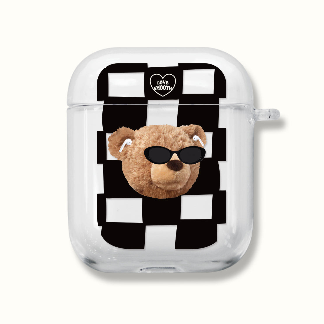 |MOMO CASE| 491 썬그리체크 Clear Airpods Case