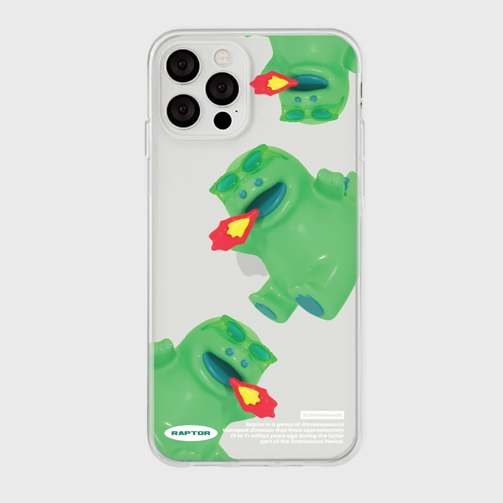 |THENINEMALL| 패턴 선글라스 랩터 Clear Phone Case (3 types)