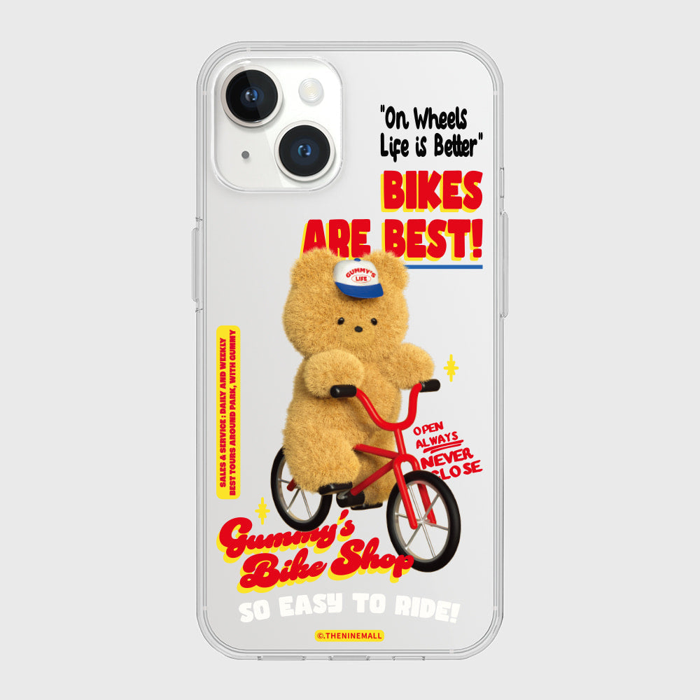 |THENINEMALL| Gummys Bike Shop Clear Phone Case (3 types)