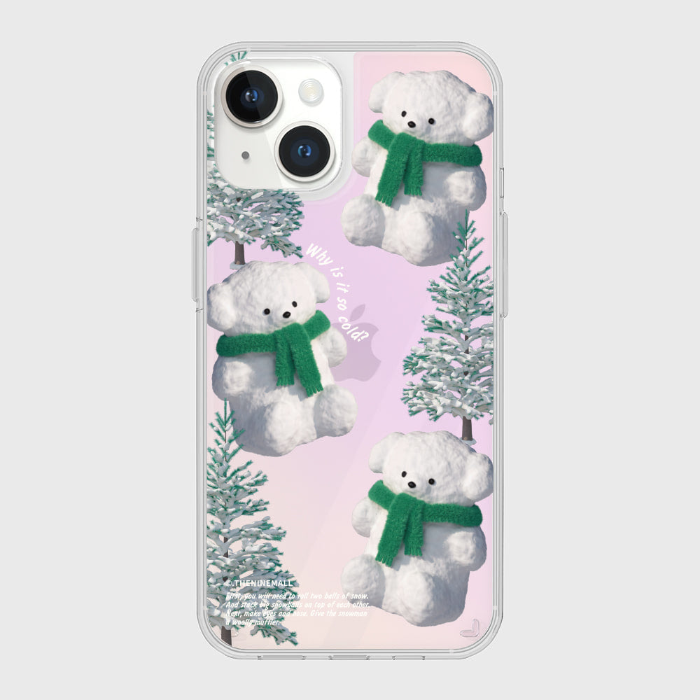 |THENINEMALL| Pattern Puppy Snowman Mirror Phone Case